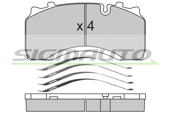 Set placute frana,frana disc SPT313 SIGMAUTO
