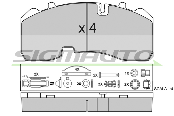 Set placute frana,frana disc SPT315 SIGMAUTO