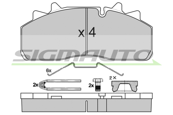 Set placute frana,frana disc SPT318 SIGMAUTO