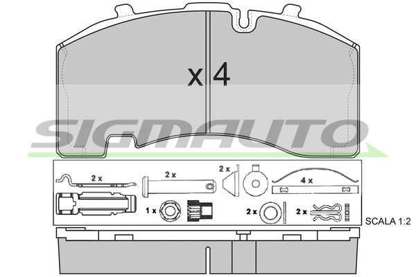 Set placute frana,frana disc SPT322 SIGMAUTO