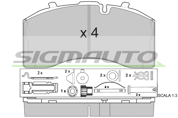 Set placute frana,frana disc SPT330 SIGMAUTO