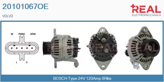Generator / Alternator 20101067OE REAL