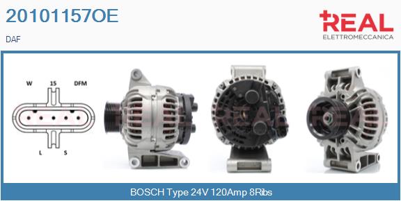 Generator / Alternator 20101157OE REAL