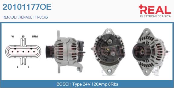 Generator / Alternator 20101177OE REAL