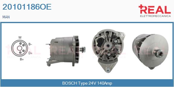 Generator / Alternator 20101186OE REAL