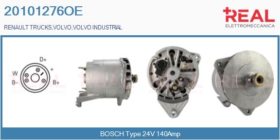 Generator / Alternator 20101276OE REAL