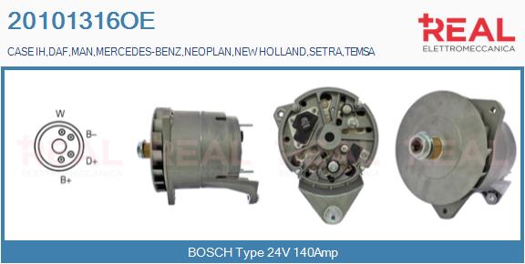 Generator / Alternator 20101316OE REAL