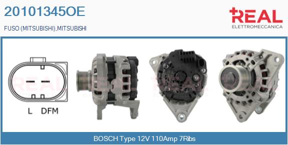 Generator / Alternator 20101345OE REAL