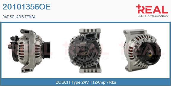 Generator / Alternator 20101356OE REAL