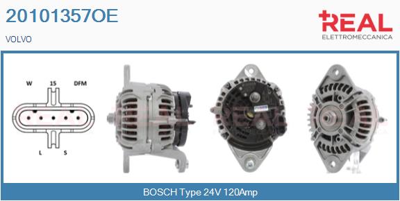 Generator / Alternator 20101357OE REAL