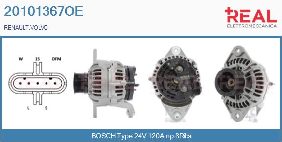 Generator / Alternator 20101367OE REAL
