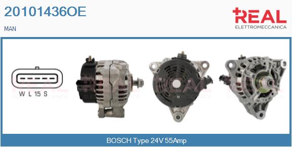 Generator / Alternator 20101436OE REAL