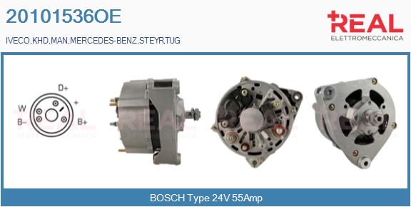 Generator / Alternator 20101536OE REAL