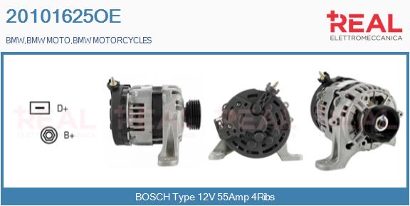 Generator / Alternator 20101625OE REAL