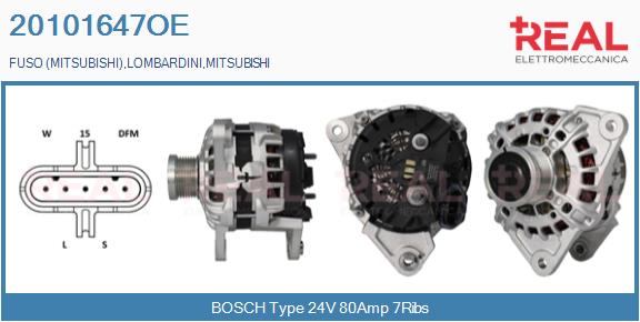 Generator / Alternator 20101647OE REAL