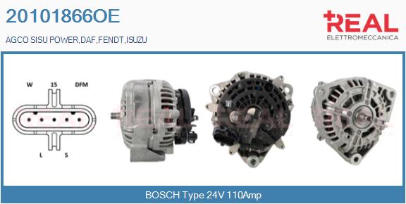 Generator / Alternator 20101866OE REAL