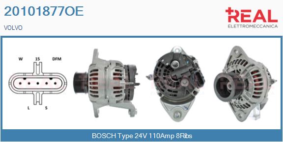 Generator / Alternator 20101877OE REAL
