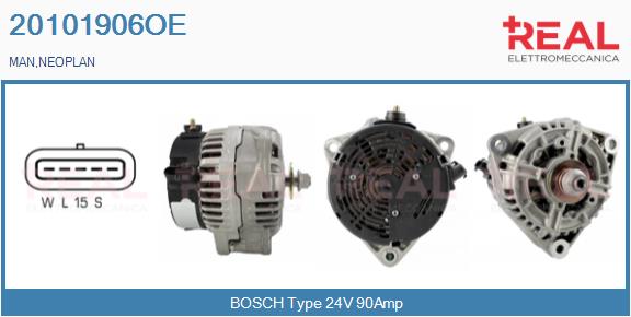 Generator / Alternator 20101906OE REAL