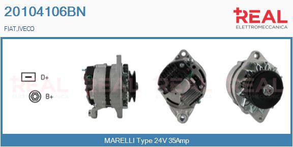 Generator / Alternator 20104106BN REAL