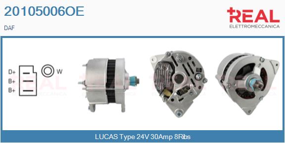 Generator / Alternator 20105006OE REAL