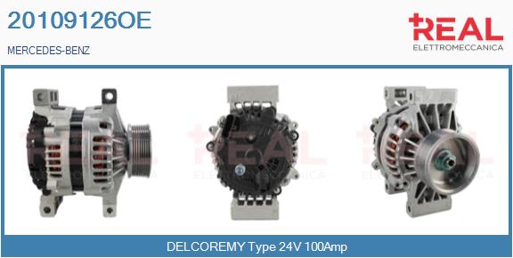 Generator / Alternator 20109126OE REAL