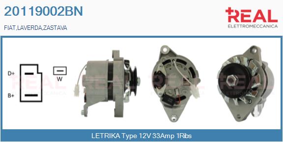Generator / Alternator 20119002BN REAL