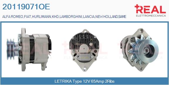 Generator / Alternator 20119071OE REAL