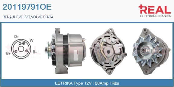 Generator / Alternator 20119791OE REAL