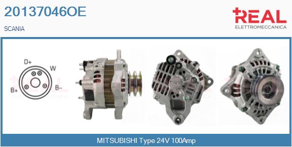 Generator / Alternator 20137046OE REAL