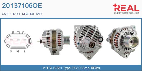 Generator / Alternator 20137106OE REAL