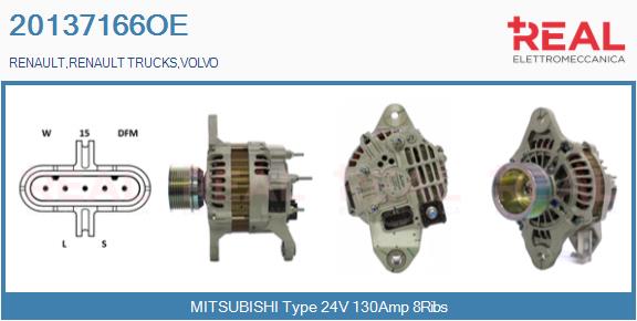 Generator / Alternator 20137166OE REAL