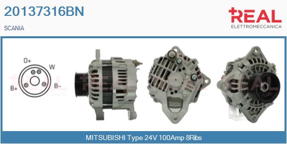 Generator / Alternator 20137316BN REAL
