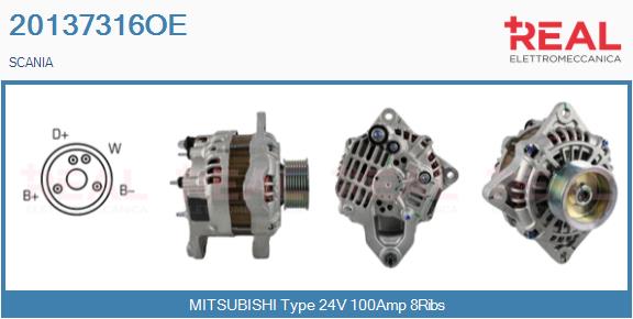 Generator / Alternator 20137316OE REAL