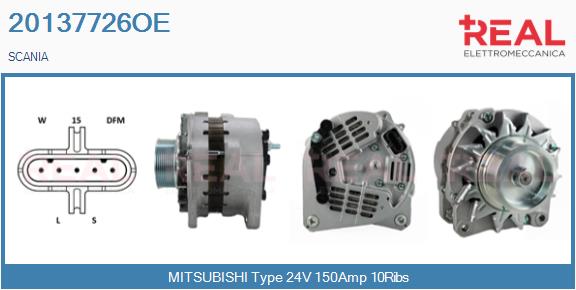 Generator / Alternator 20137726OE REAL