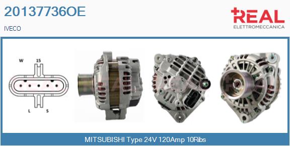 Generator / Alternator 20137736OE REAL
