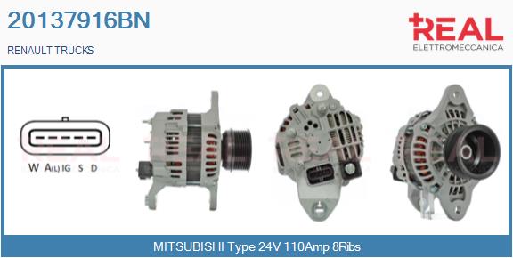 Generator / Alternator 20137916BN REAL