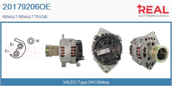 Generator / Alternator 20179206OE REAL