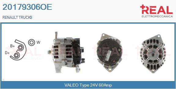 Generator / Alternator 20179306OE REAL