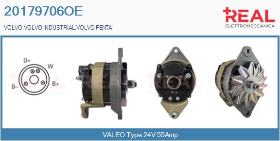 Generator / Alternator 20179706OE REAL