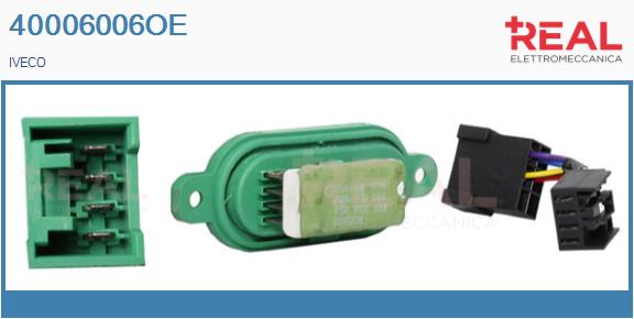 Rezistor, ventilator habitaclu 40006006OE REAL