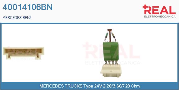 Rezistor, ventilator habitaclu 40014106BN REAL