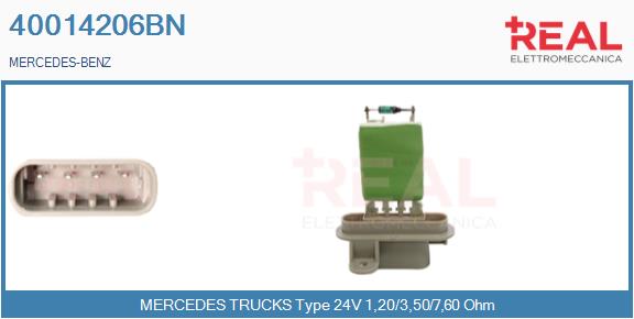 Rezistor, ventilator habitaclu 40014206BN REAL