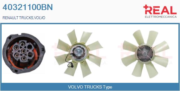 Cupla, ventilator radiator 40321100BN REAL