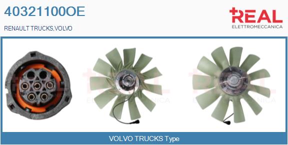 Cupla, ventilator radiator 40321100OE REAL