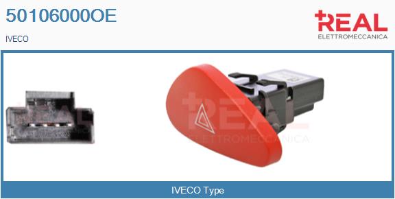 Comutator ,lumini de avarie 50106000OE REAL