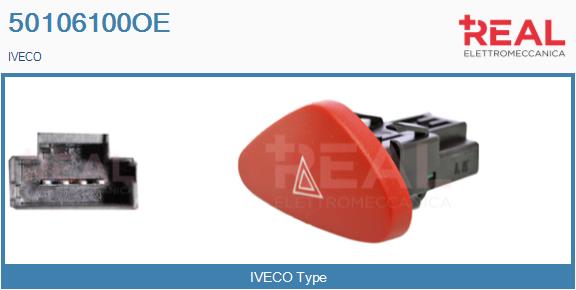 Comutator ,lumini de avarie 50106100OE REAL
