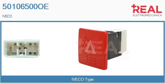 Comutator ,lumini de avarie 50106500OE REAL