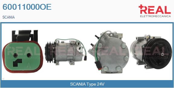 Compresor, climatizare 60011000OE REAL