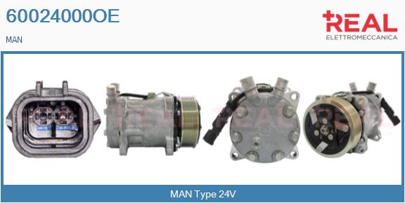 Compresor, climatizare 60024000OE REAL