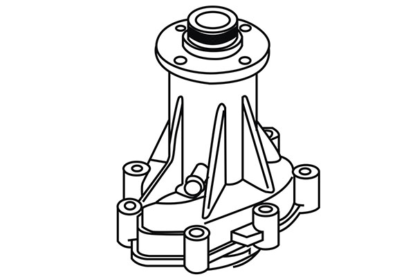 Pompă de apă, răcire motor 120319 WXQP